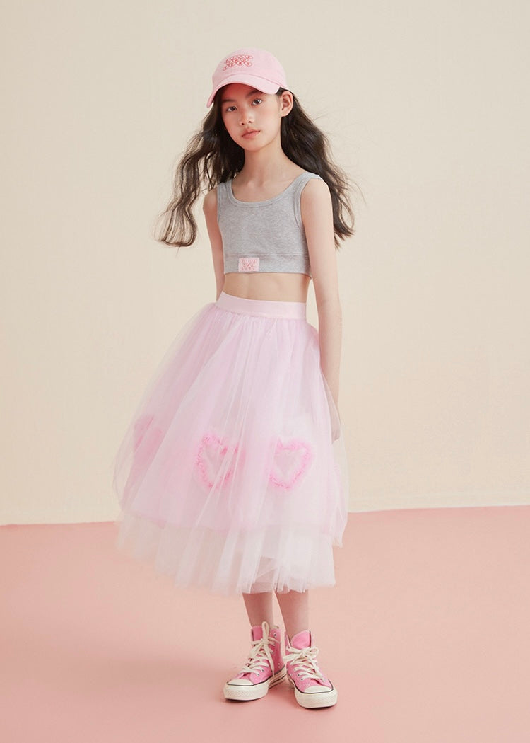 Love Note Tulle Skirt｜Pink