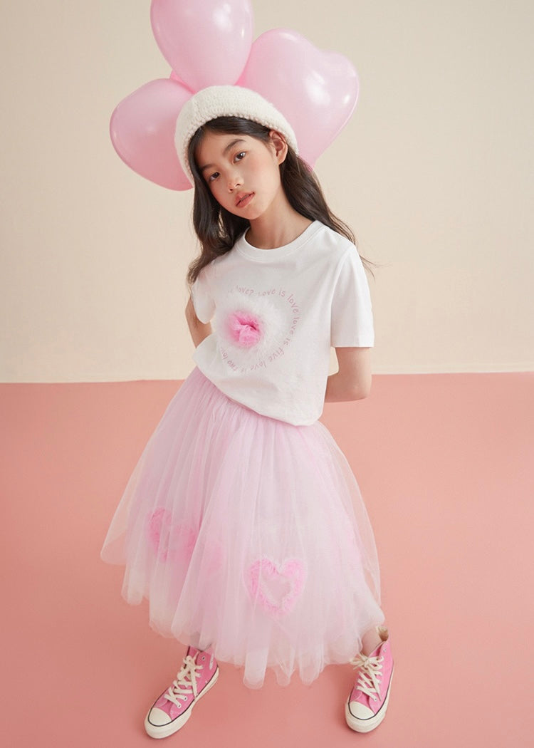 Love Note Tulle Skirt｜Pink