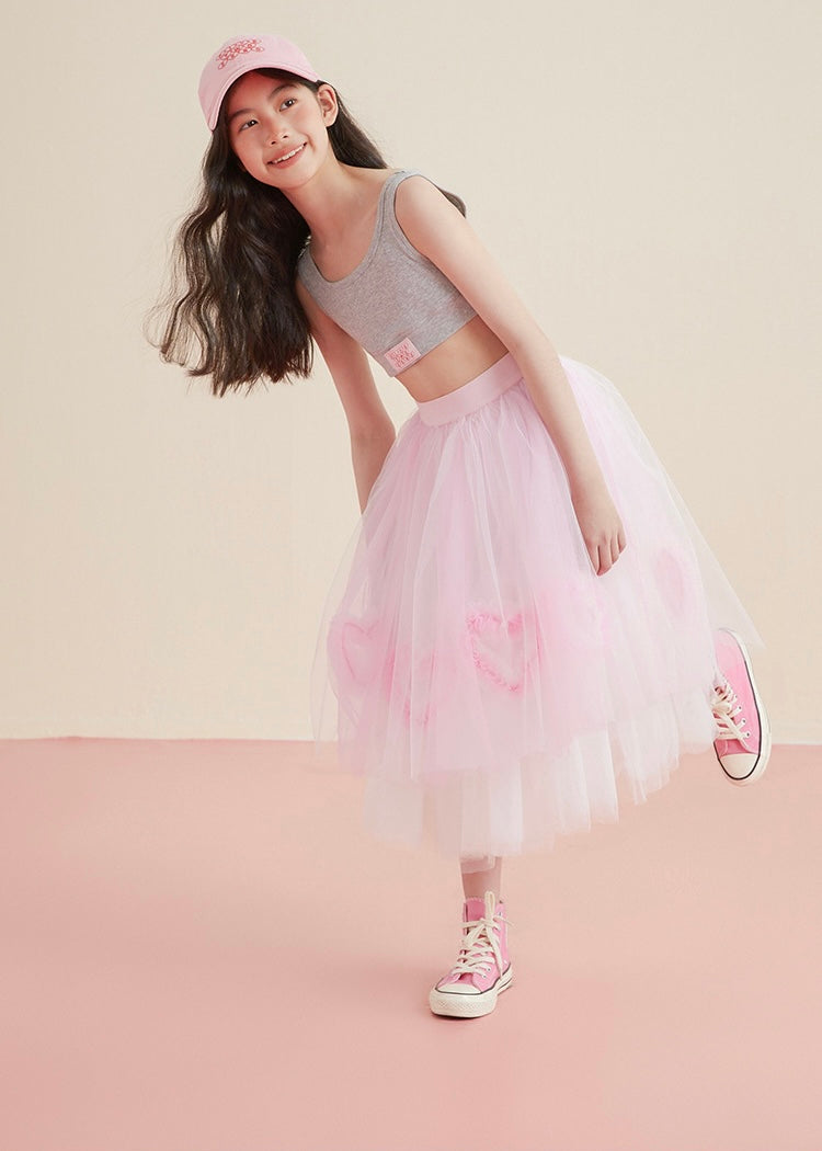 Love Note Tulle Skirt｜Pink