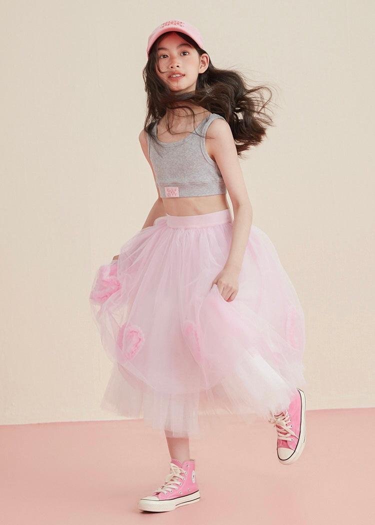 Love Note Tulle Skirt｜Pink