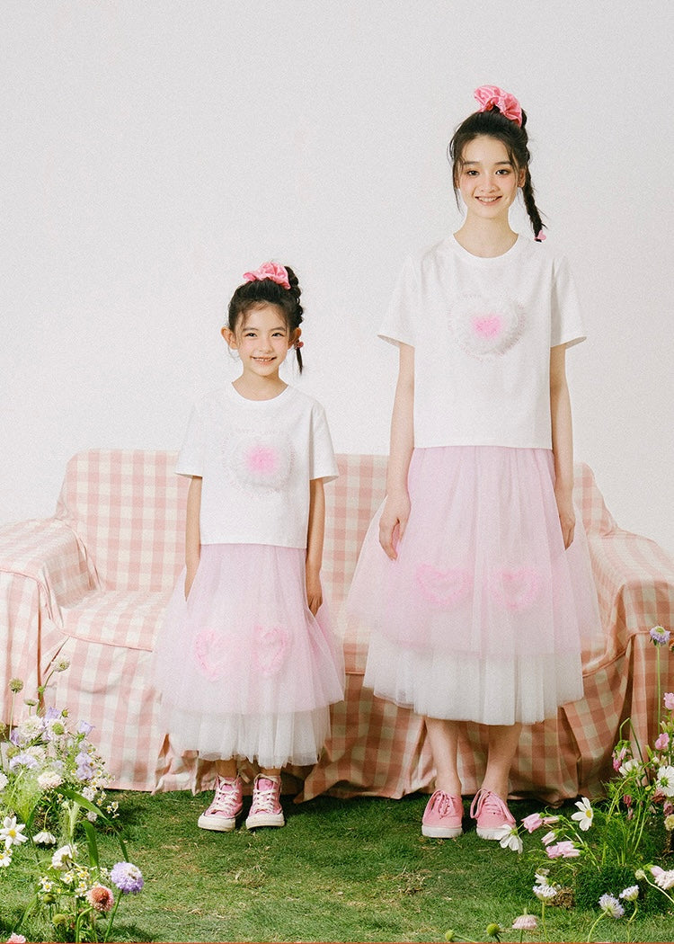 Love Note Tulle Skirt｜Pink