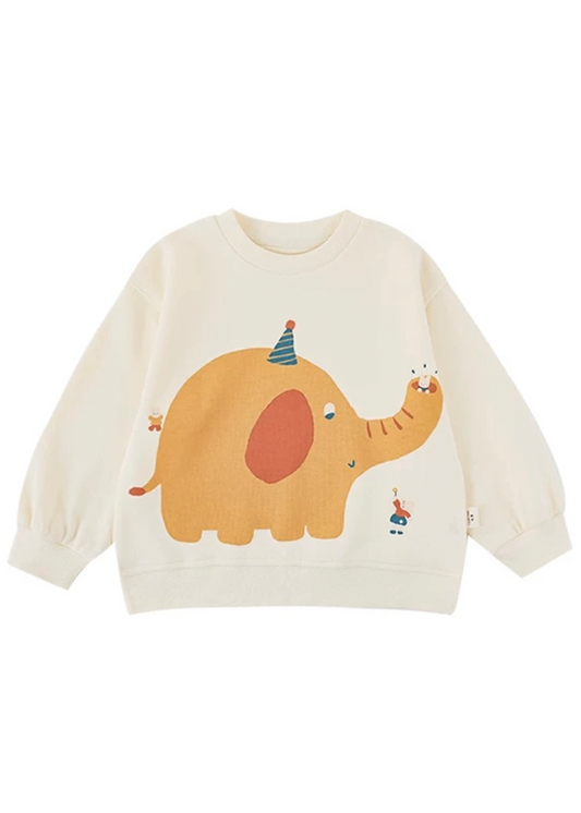 Happy Zoo Sweatshirt｜Yellow