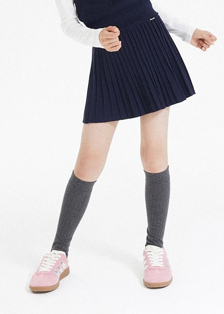 Pleat Skirt｜Navy Blue