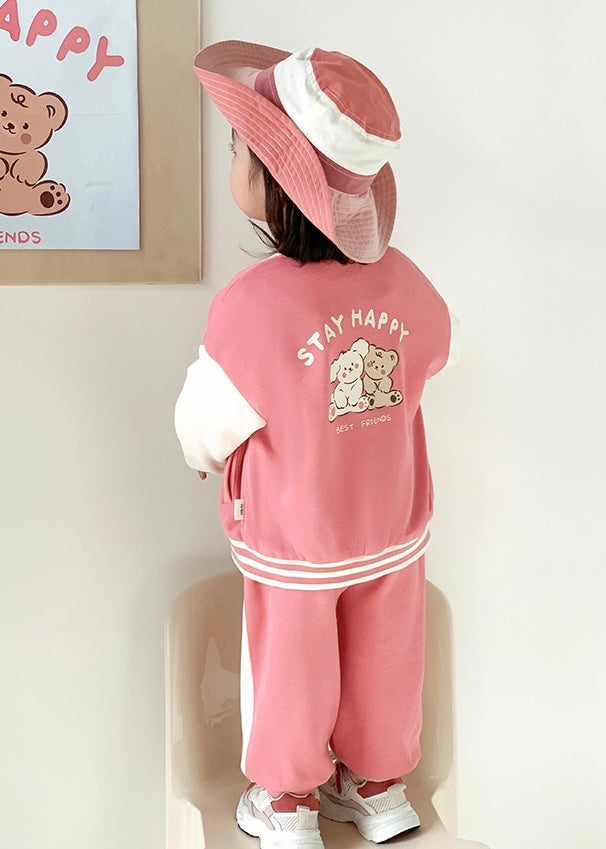 Stay Happy Sweatshirt｜Pink