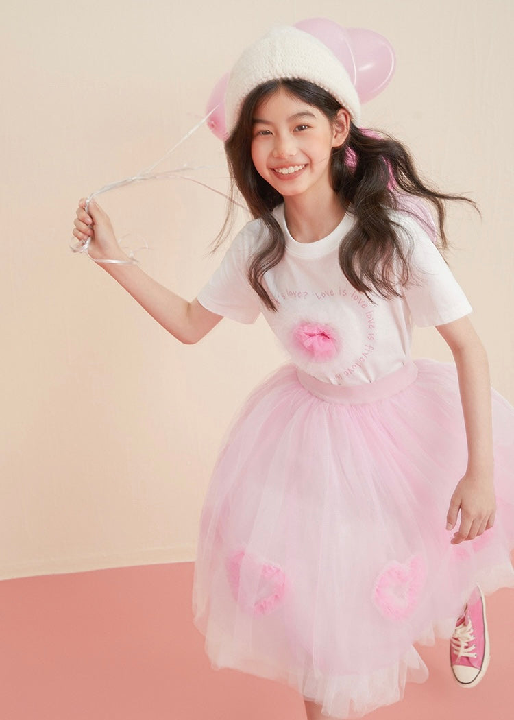 Love Note Tulle Skirt｜Pink