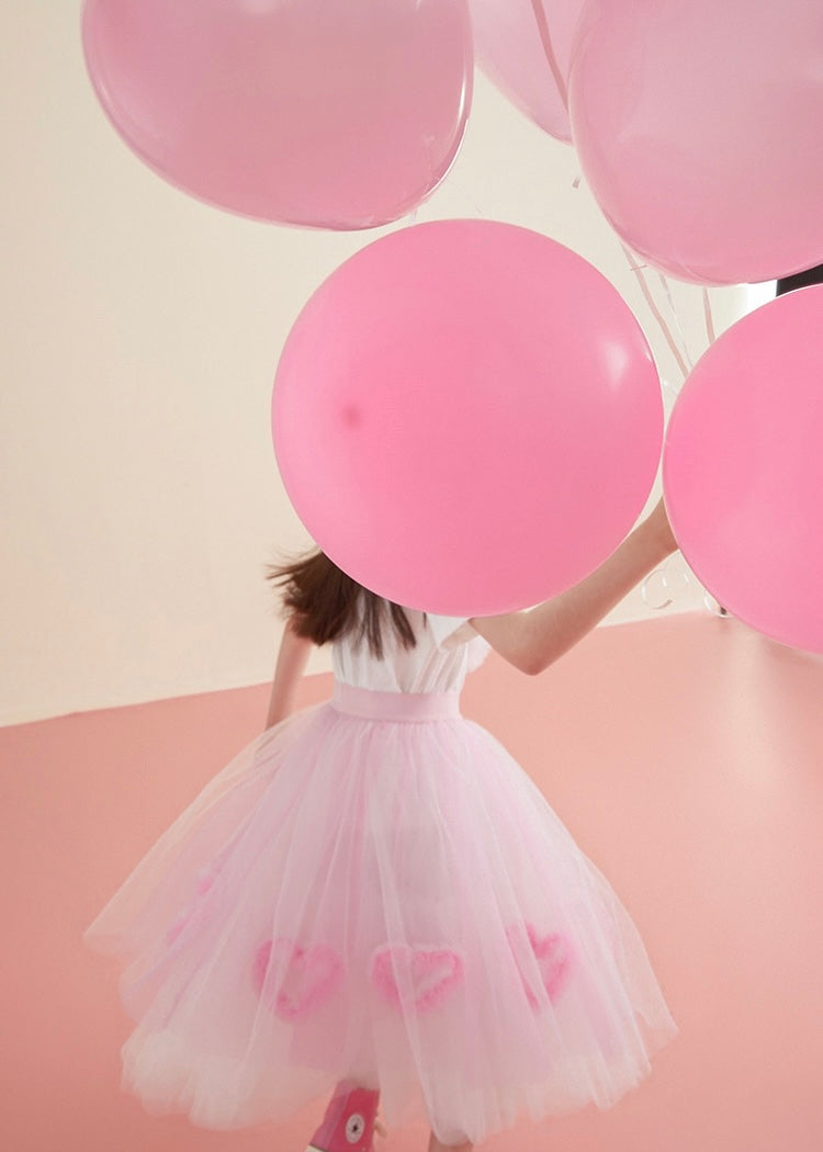 Love Note Tulle Skirt｜Pink