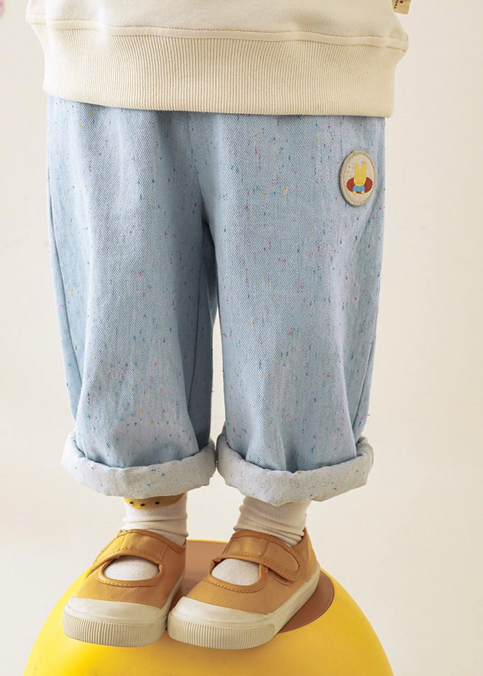 Happy Zoo Pants｜Light Blue