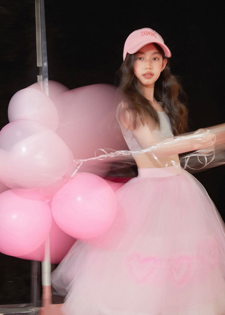 Love Note Tulle Skirt｜Pink