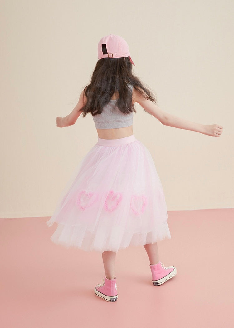 Love Note Tulle Skirt｜Pink