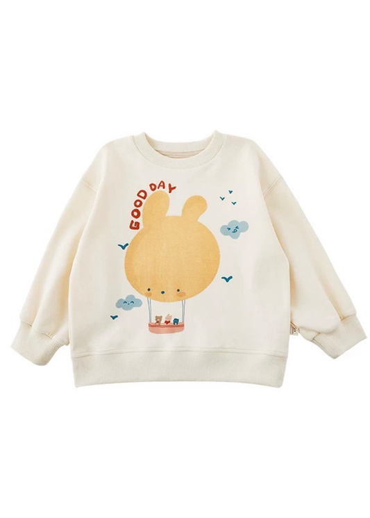 Happy Zoo Sweatshirt｜Yellow